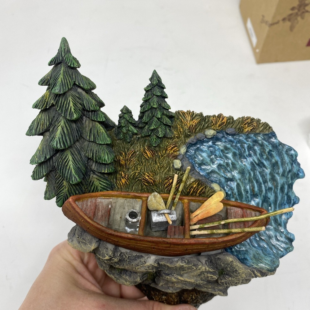 Terry Redlin WildWings Evening Solitude Resin Hang Up Wall Decor Canoe 2006 Hook - Picture 7 of 16